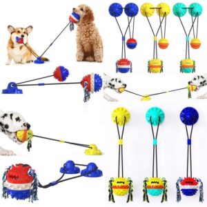 Suction Base Pull Rope Dog Toy with Treat Dispenser