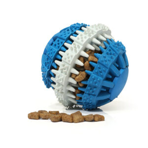 Dog Teeth Cleaning Treat Dispenser Ball – Interactive & Durable Toy