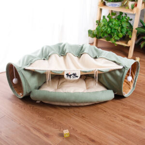 Collapsible Cat Tunnel with Cozy Resting Pad - Image 3