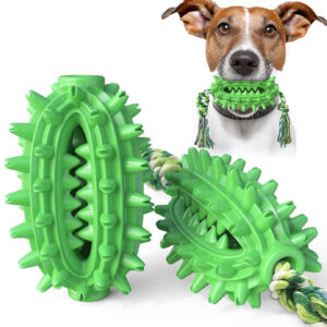 Rope Ball Dog Toy - Molar Chew & Toothbrush - Image 2