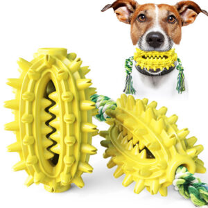 Rope Ball Dog Toy - Molar Chew & Toothbrush - Image 3