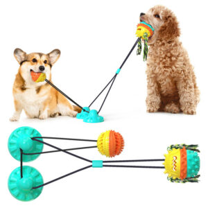 Suction Base Pull Rope Dog Toy with Treat Dispenser - Image 3