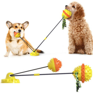 Suction Base Pull Rope Dog Toy with Treat Dispenser - Image 5