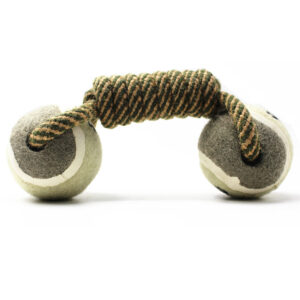 Double Tennis Ball Cotton Rope Dumbbell Dog Toy - Image 2