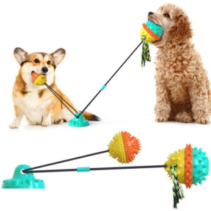 Suction Base Pull Rope Dog Toy with Treat Dispenser - Image 8