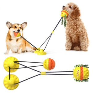 Suction Base Pull Rope Dog Toy with Treat Dispenser - Image 6