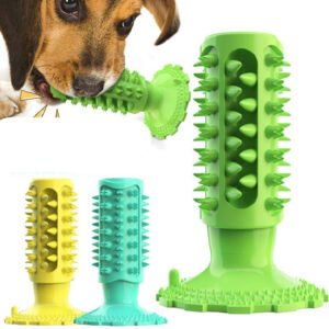 Teeth-Cleaning Dog Bite Toy with Suction Base