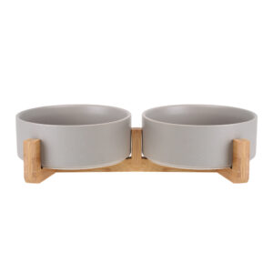 Anti-Overturning Double Ceramic Bowl for Cats & Small Dogs - Image 2