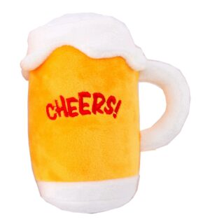 Squeaky Plush Beer Dog Toy - Image 2