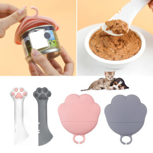 Multi-Functional Pet Can Opener & Spoon with Lid – Feeding Scoop for Cats & Dogs