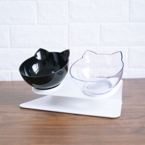 Non-Slip Double Cat Bowl with Raised Stand - Image 3