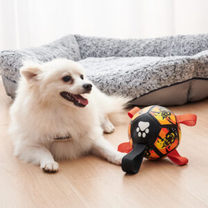 Dog Soccer Ball Toy with Straps