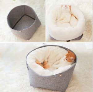 Cozy Round Detachable Cat Nest - Image 3