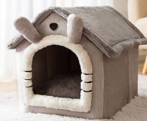 Foldable Pet House – Warm Semi-Enclosed Bed for Cats & Dogs - Image 3