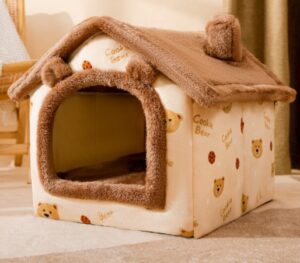 Foldable Pet House – Warm Semi-Enclosed Bed for Cats & Dogs - Image 6