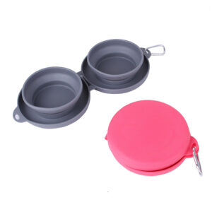 Portable & Foldable Rubber Double Dog Bowl - Image 6