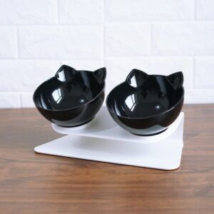 Non-Slip Double Cat Bowl with Raised Stand - Image 2