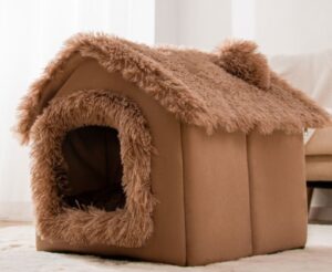 Foldable Pet House – Warm Semi-Enclosed Bed for Cats & Dogs - Image 4