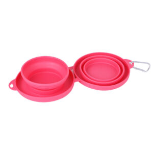 Portable & Foldable Rubber Double Dog Bowl - Image 5