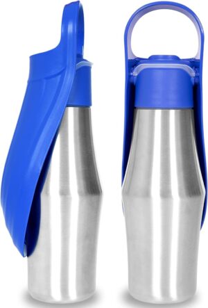 Foldable & Portable Dog Water Bottle With Soft Silicone Leaf Design - Image 7