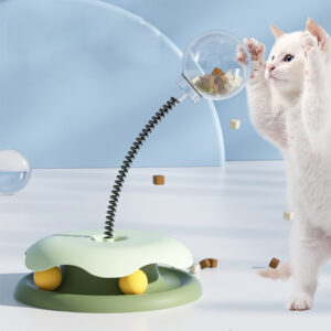 2-in-1 Cat Turntable Toy & Treat Dispenser