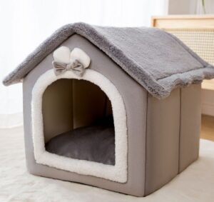 Foldable Pet House – Warm Semi-Enclosed Bed for Cats & Dogs - Image 5