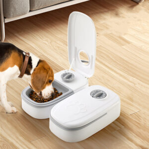 Automatic Smart Feeder with Timer & Dual Stainless Steel Bowls for Cats and Dogs