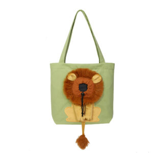 Lion Design Soft Cat Bag – Breathable & Secure with Zipper - Image 6