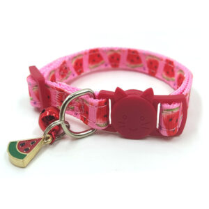 Fruit-Printed Cat Collar with Bell – Stylish & Fun Design - Image 3