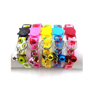 Fruit-Printed Cat Collar with Bell – Stylish & Fun Design - Image 2