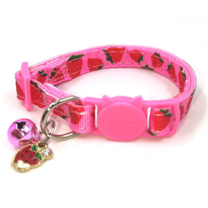 Fruit-Printed Cat Collar with Bell – Stylish & Fun Design - Image 5