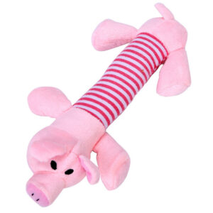 Striped Plush Bite-Resistant Dog Toy - Image 4