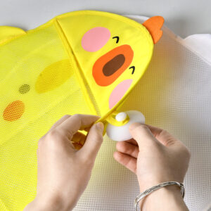 Duck-Shaped Pet Bathing Mesh Bag – Storage & Suction Cup Hanging for Easy Bath Time - Image 3