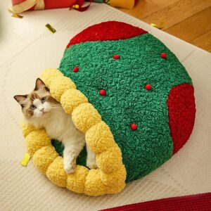 Winter Warm Cat Sleeping Bag – Christmas Style Cozy Quilt for Deep Sleep