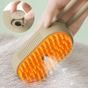 3-in-1 Steamy Rechargeable Comb Brush – Hair Removal, Massage & Anti-Static - Image 4