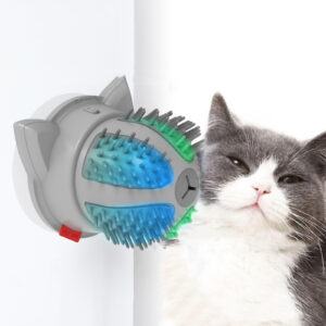 Automatic Wall-Mounted Cat Brush – Self-Care Massager, Optional Catnip Fill for Extra Enjoyment