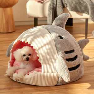 Shark Pet Bed – Cozy Semi-Closed Nest - Image 2