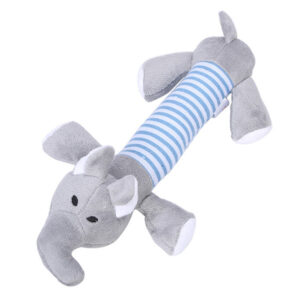 Striped Plush Bite-Resistant Dog Toy - Image 5