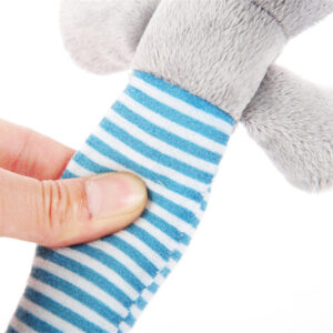 Striped Plush Bite-Resistant Dog Toy - Image 3