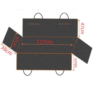 Oxford Cloth Car Pet Mat – Rear Seat Protector with Pockets - Image 4