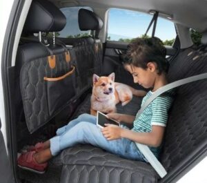 Pet Travel Car Mat – Machine Washable Rear Seat Protector, Versatile & Durable
