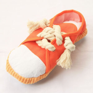 Human-Style Slipper Dog Toy with Rope – Fun Alternative to Real Slippers - Image 6