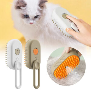 3-in-1 Steamy Rechargeable Comb Brush – Hair Removal, Massage & Anti-Static