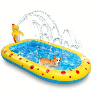 Dinosaur Water Spray Pool – Fun Splash Play Mat for Kids & Pets