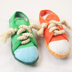 Human-Style Slipper Dog Toy with Rope – Fun Alternative to Real Slippers - Image 2