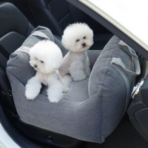 Waterproof Dog Car Seat – Breathable & Secure Travel Basket with Seat Belt - Image 2