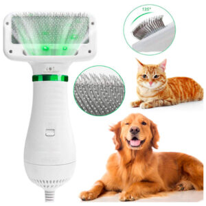 2-in-1 Pet Hair Dryer & Slicker Brush