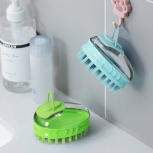 2-in-1 Pet Bath Brush & Shampoo Dispenser – Hanging Design - Image 3