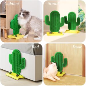 Cactus-Shaped Self-Care Massager with Catnip Balls & Stand – Interactive Grooming Toy - Image 2