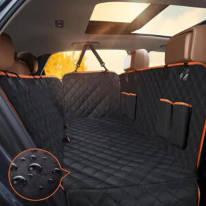 Oxford Cloth Car Pet Mat – Rear Seat Protector with Pockets - Image 3